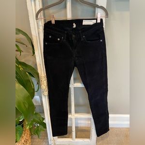 Rag & Bone Skinny Pant in Black Corduroy